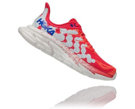 Hoka One One Clifton Edge Geometric Dama - Adidasi Training Roz / Albastri Flori | RO-J3KPBwJ